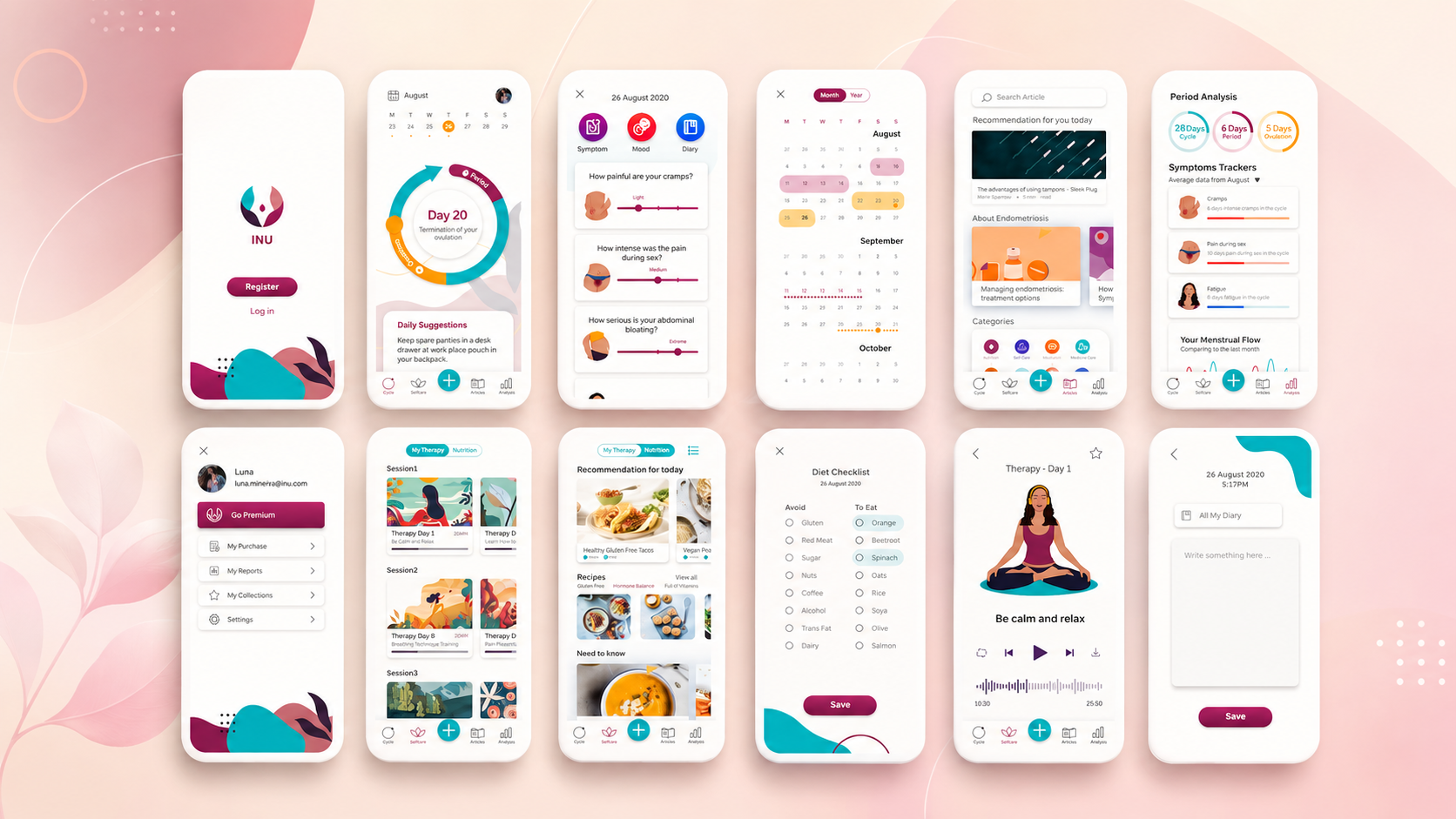 Inu Health —
Designing a supportive digital health experience for people managing endometriosis